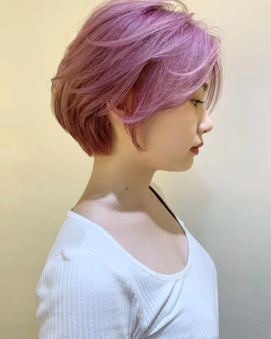 ショート カラー ピンクカラー 髪質改善サロン ARCHE野瀬冬馬のヘアスタイル