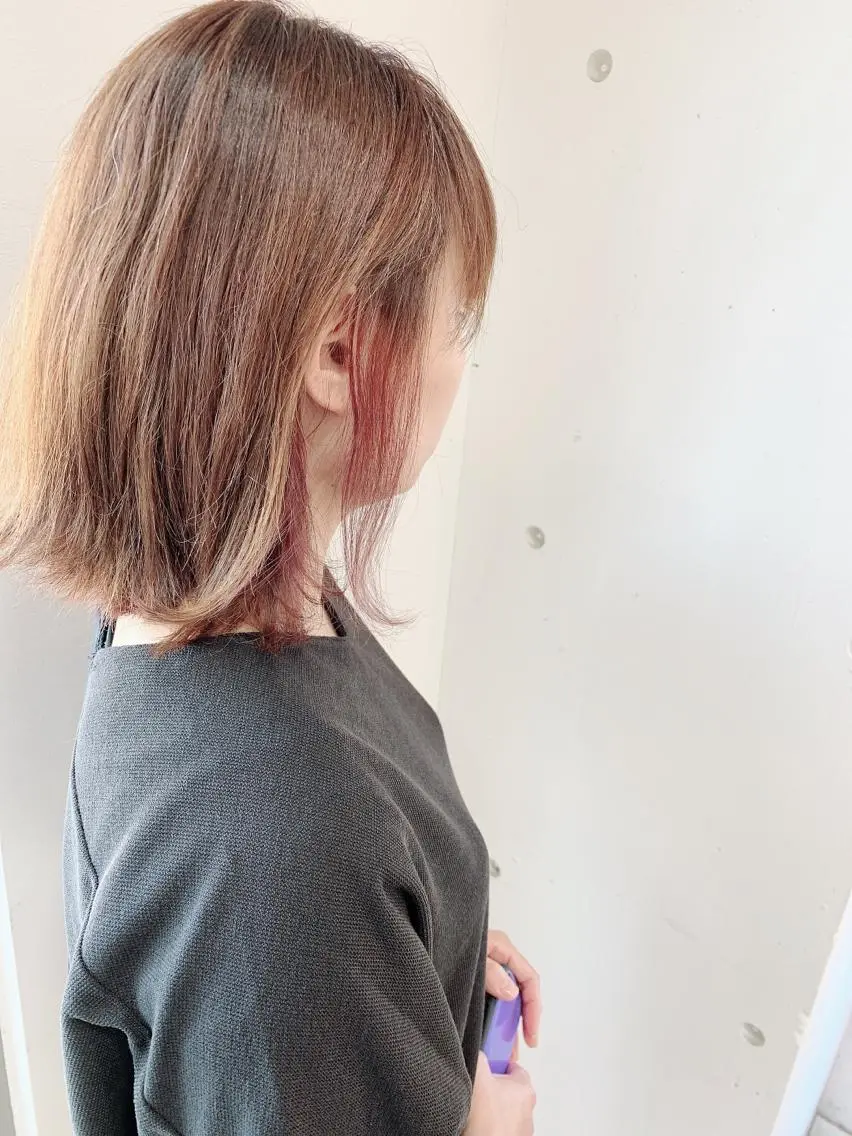 ミディアム カラー ハイライトカラー ハイライト 白髪ぼかしハイライト 柳川拓哉のヘアスタイル