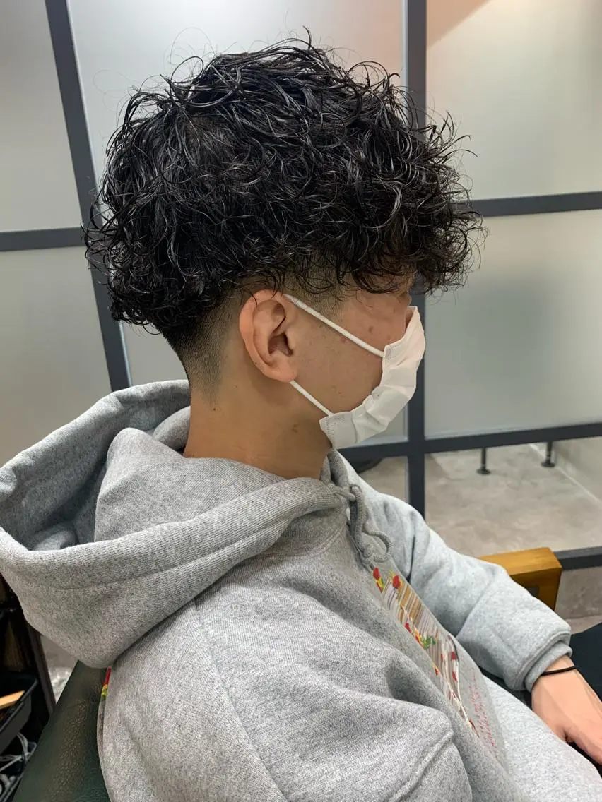 ショート パーマ メンズ カット パーマ 【S.BROOM】 店長　西川徹のヘアスタイル
