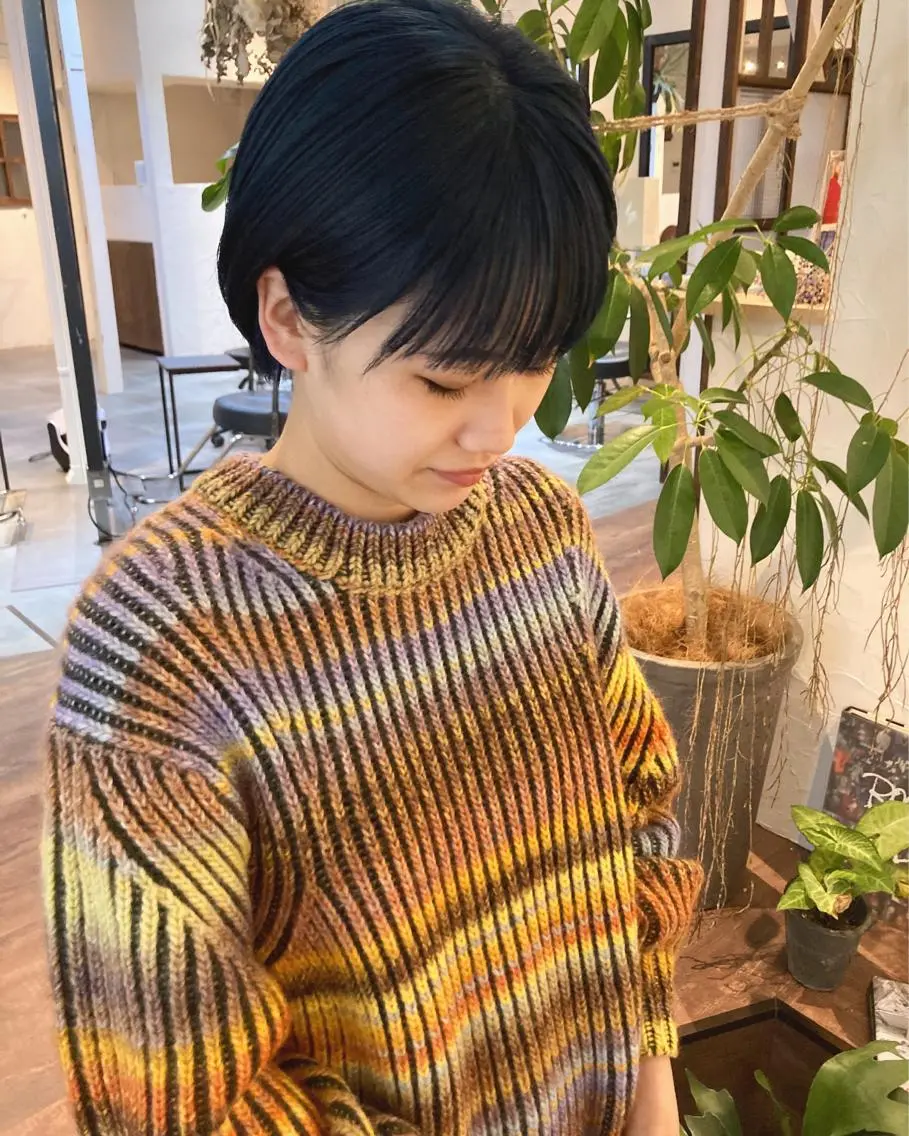 ショート ヘアカラー トリートメント 金田 夏野のヘアスタイル