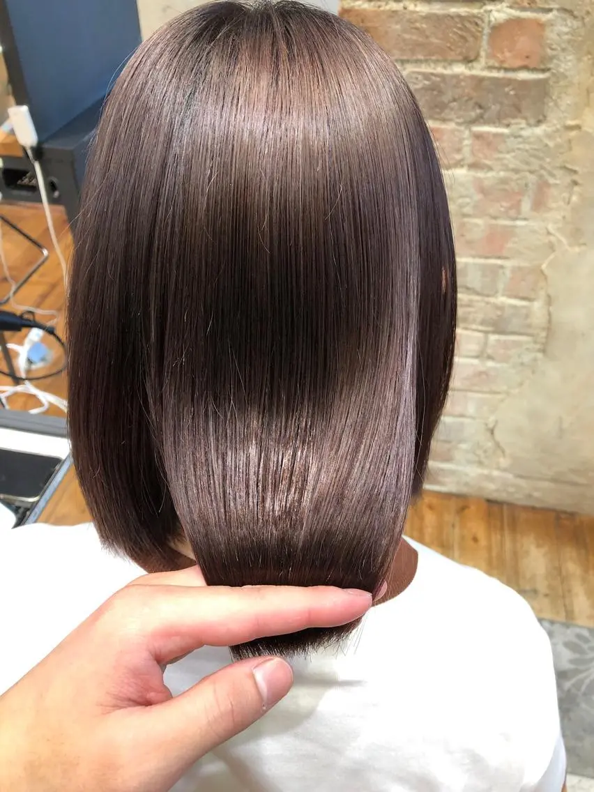 ショート カラー パーマ バレイヤージュ ブリーチ ケアブリーチ ダブルカラー ハイライトカラー カット ヘアカラー 縮毛矯正 トリートメント 銀座✨レイヤーカット 顔まわり/坂本亜裟海のヘアスタイル