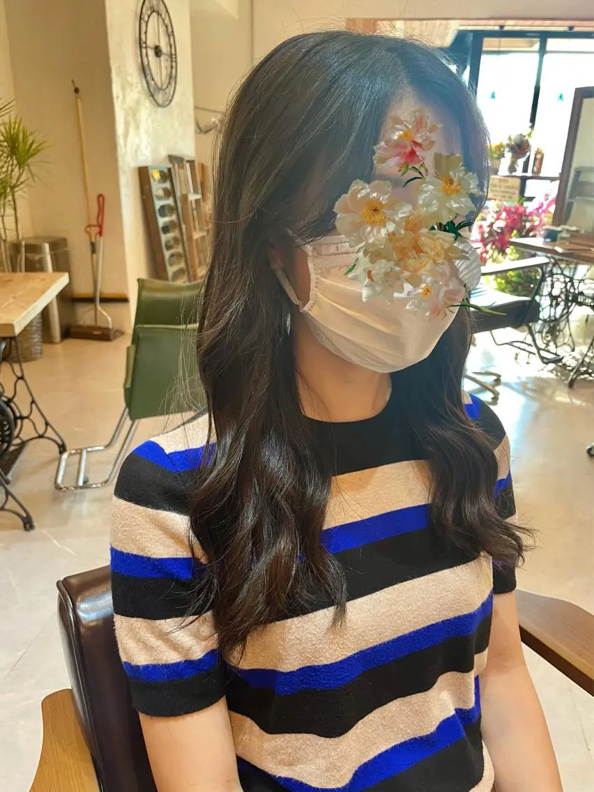 ロング 韓国風ヘア 清水 美雪のヘアスタイル
