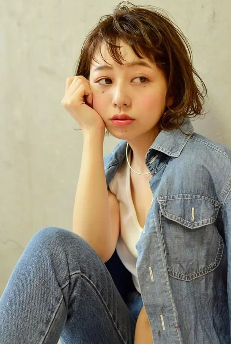 ショート カラー ショートボブ ボブ オン眉 ショートヘア coii コイ【原宿/表参道】のヘアスタイル