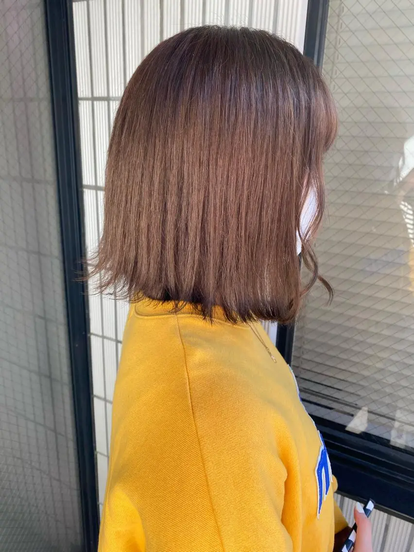セミロング カラー ヘアアレンジ レイヤーダブルカラー KYONのヘアスタイル
