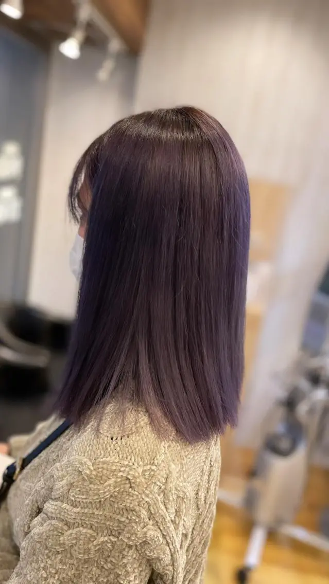 ミディアム カラー パープルカラー ♡ yumaのヘアスタイル