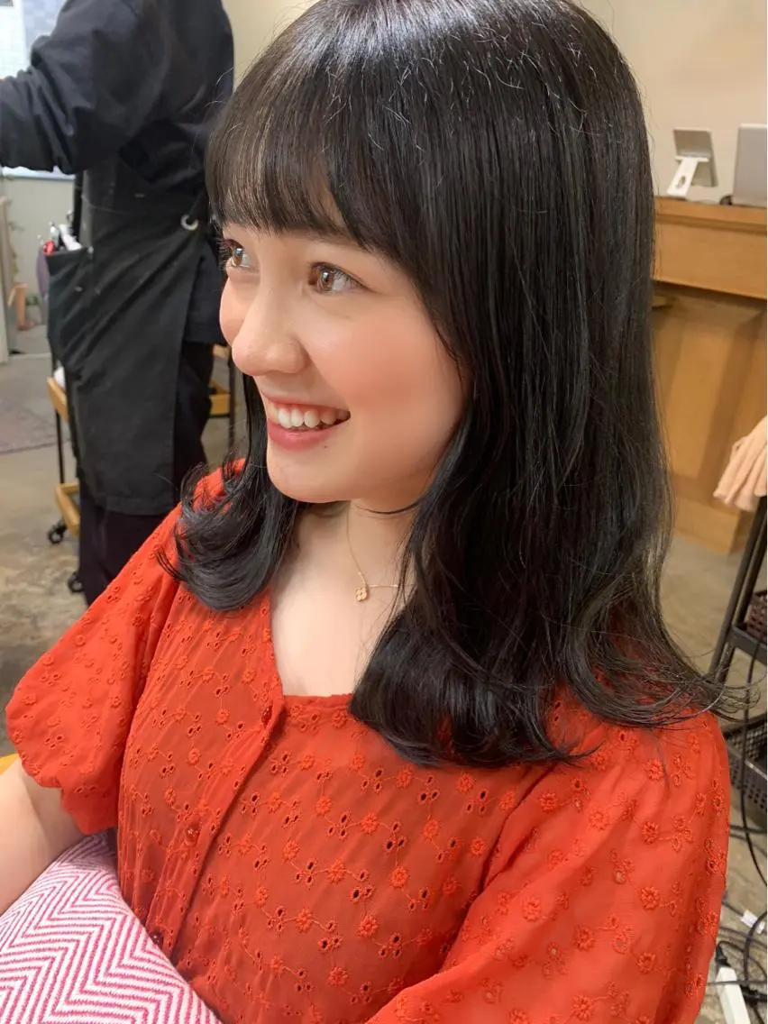 ミディアム カラー ブルーカラー ネイビーカラー HARUKA ⭐️モデル募集中⭐️のヘアスタイル