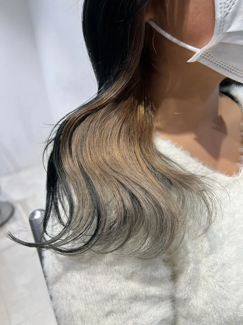 ロング カラー ヘアカラー トリートメント 赤みゼロ/透明感 カラー🌿KANTAのヘアスタイル