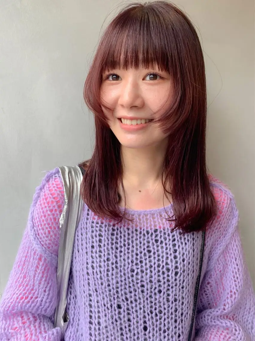 セミロング カラー Spiel KOMOのヘアスタイル