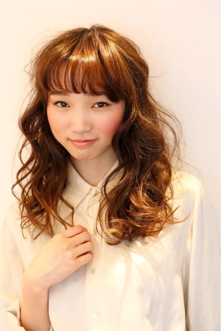 ロング カラー パーマ BANDE 水崎 悟のヘアスタイル