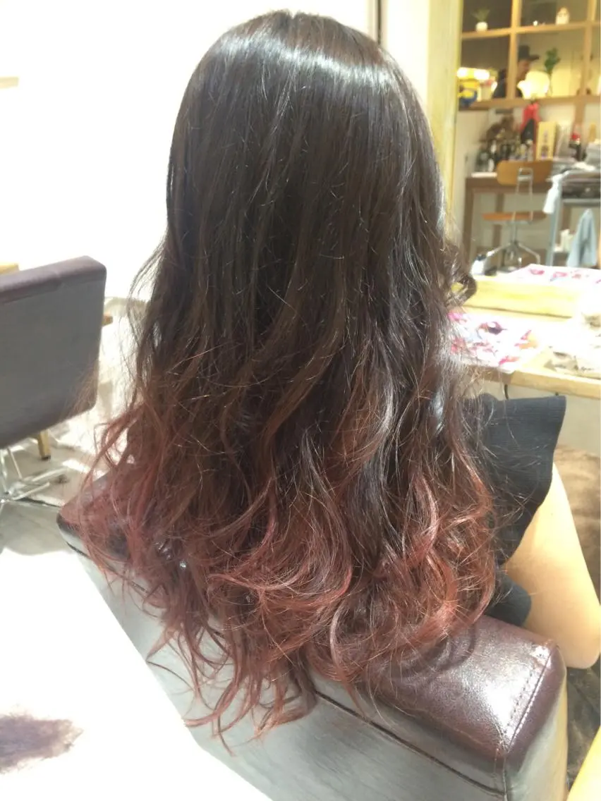 ミディアム セミロング ロング カラー パーマ ヘアアレンジ グラデーションカラー ピンクカラー 縮毛矯正/美髪 髪質改善/石田幸輔のヘアスタイル