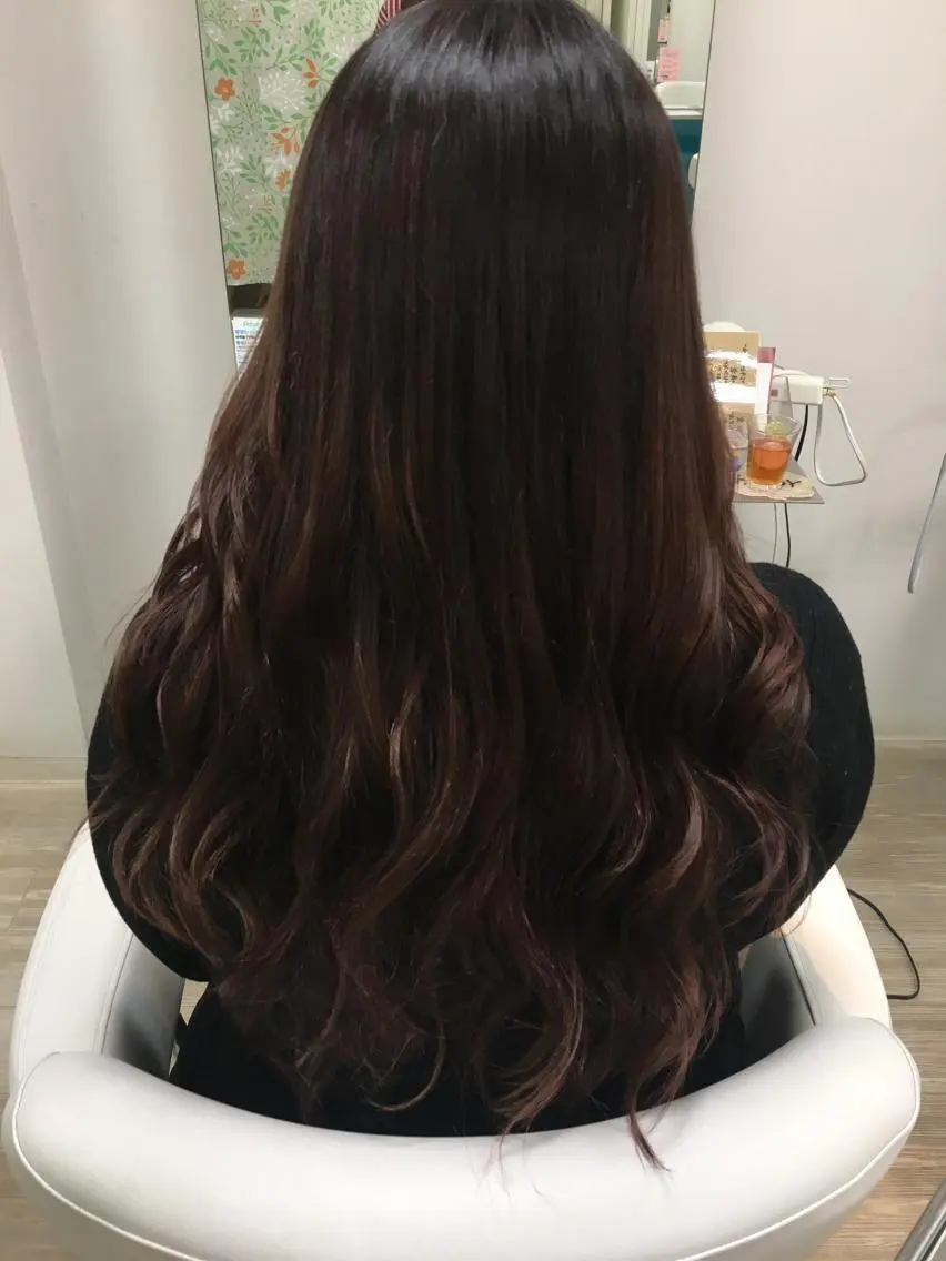 ロング カラー ピンクカラー ヘアカラー トリートメント NATSUKI💟 EARTH二俣川のヘアスタイル