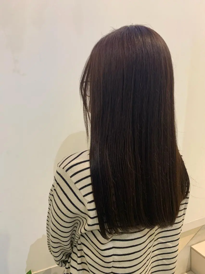 カラー ブリーチしない暖色 カラー🥀杉 優菜のヘアスタイル