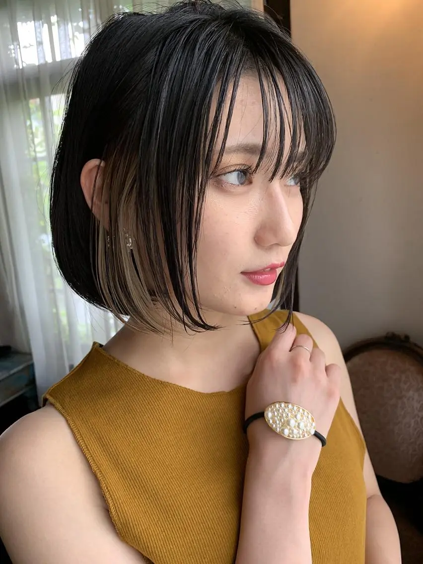 ミディアム カラー インナーカラー 韓国ヘア特化型美容師 カワノマイ🇰🇷のヘアスタイル