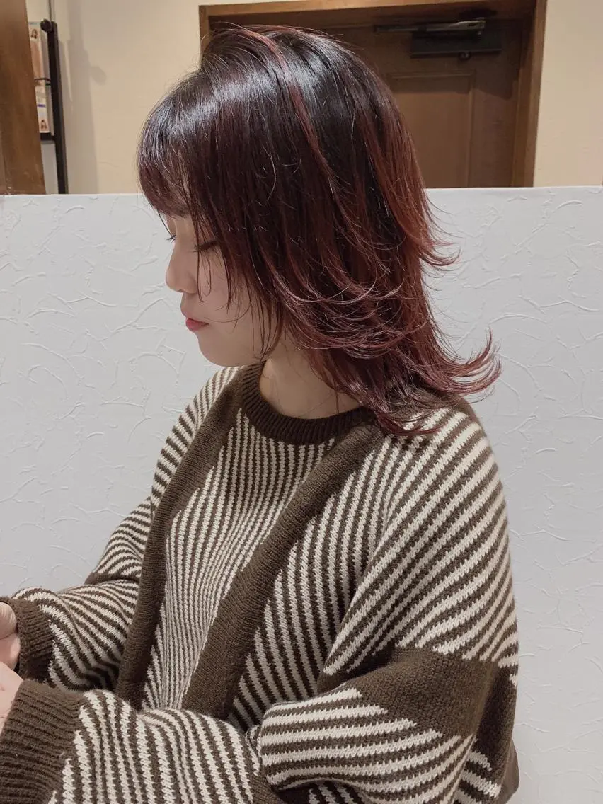 ミディアム ウルフカット 【モニター募集】 三宅航平のヘアスタイル