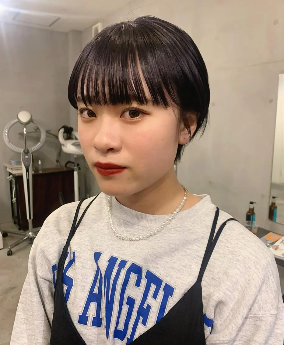 ショート カラー パープルカラー mir MIYUのヘアスタイル