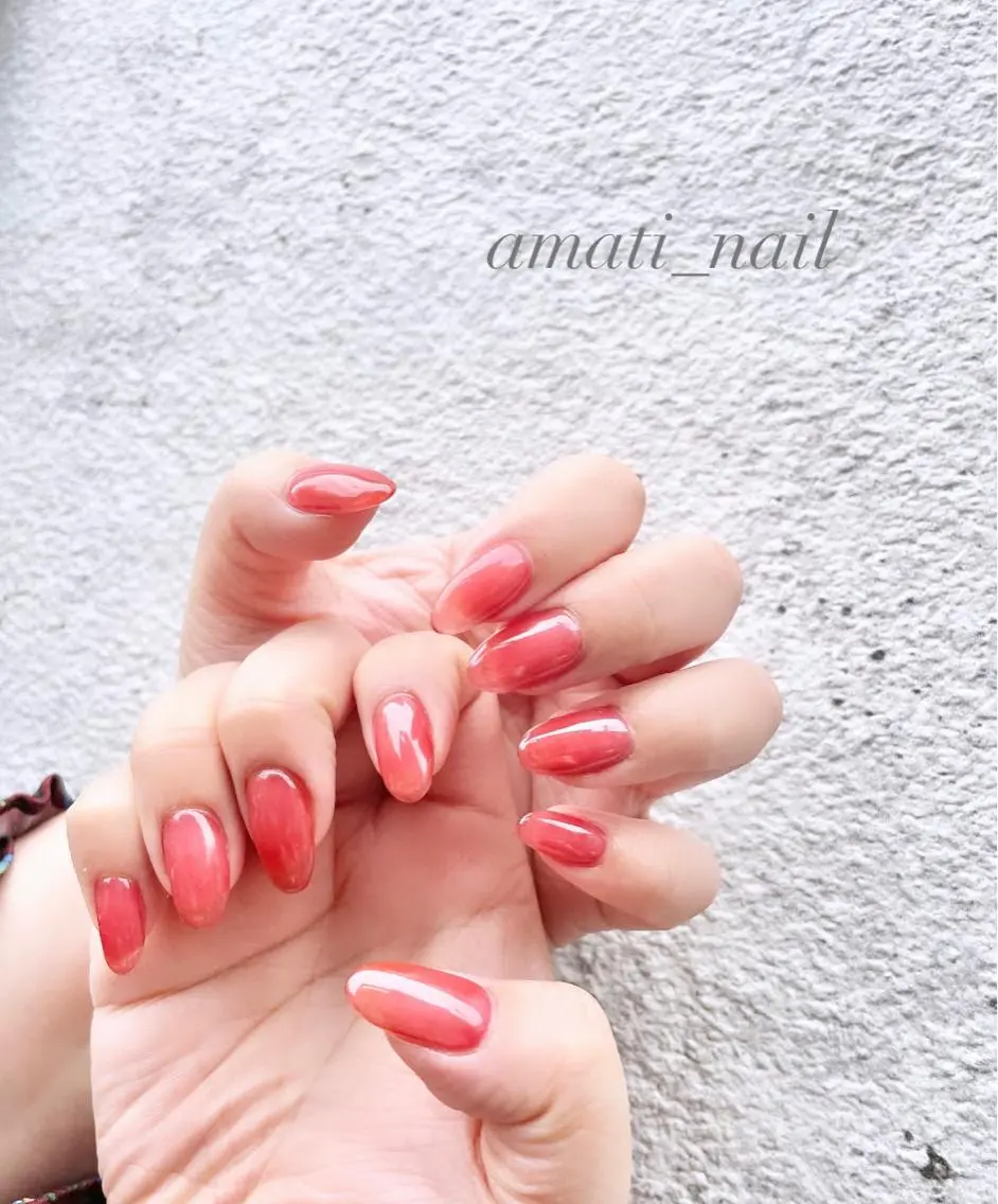 ネイル 入学式 フットネイル ジェルネイル グラデーション マグネットネイル ハンドネイル amati_nail TAKAKOのネイルデザイン