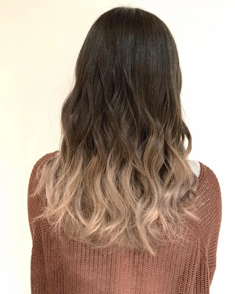 セミロング カラー 無料カットモデル募集 スタイリスト石井大夢のヘアスタイル