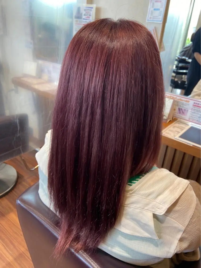 ロング カラー カット トリートメント ミルクティーベージュ 暖色カラー/池田麻帆のヘアスタイル