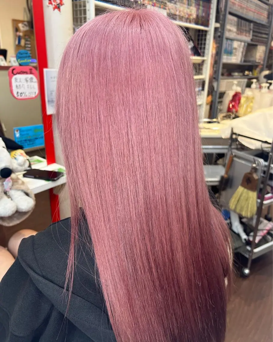 ロング カラー 透明感カラー ピンクカラー ヘアカラー まさき✂︎ /ブリーチカラーのヘアスタイル