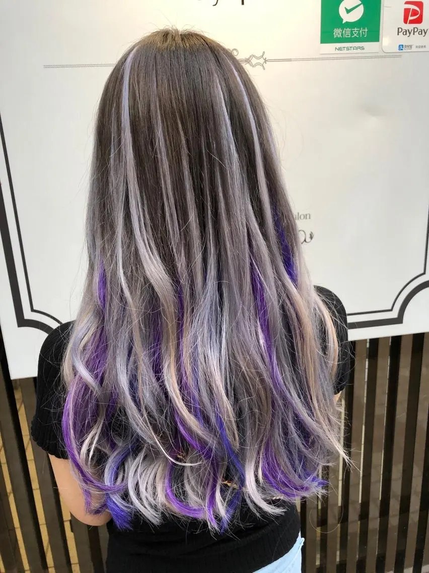ロング カラー カット ヘアカラー エクステ シールエクステ×美髪 改善/ヨシモトカンジのヘアスタイル