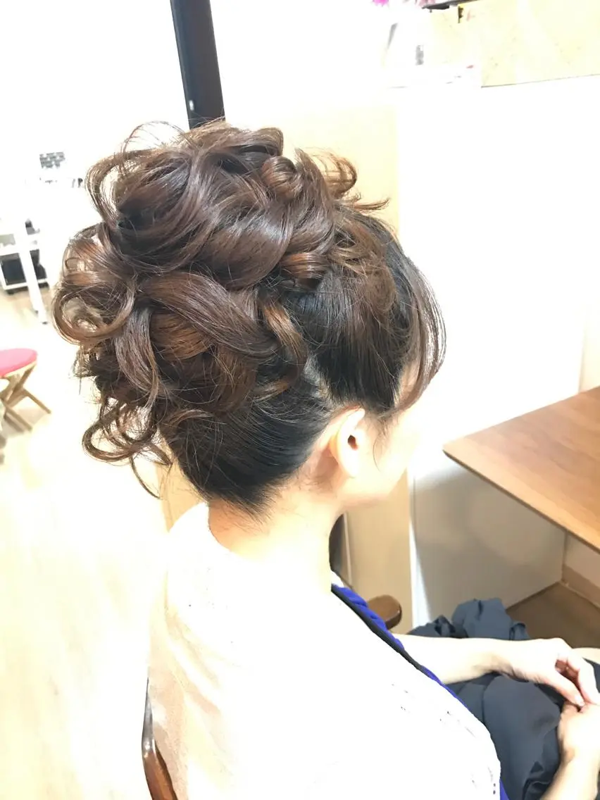 セミロング ヘアアレンジ 早朝✨ヘアセット 着付け/清水玲歌のその他イメージ