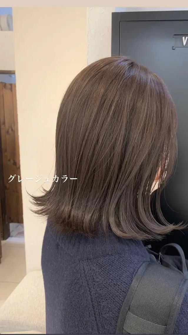 ミディアム カラー カット ヘアカラー トリートメント 似合わせカラー/艶 髪質改善/ヨシザキのヘアスタイル