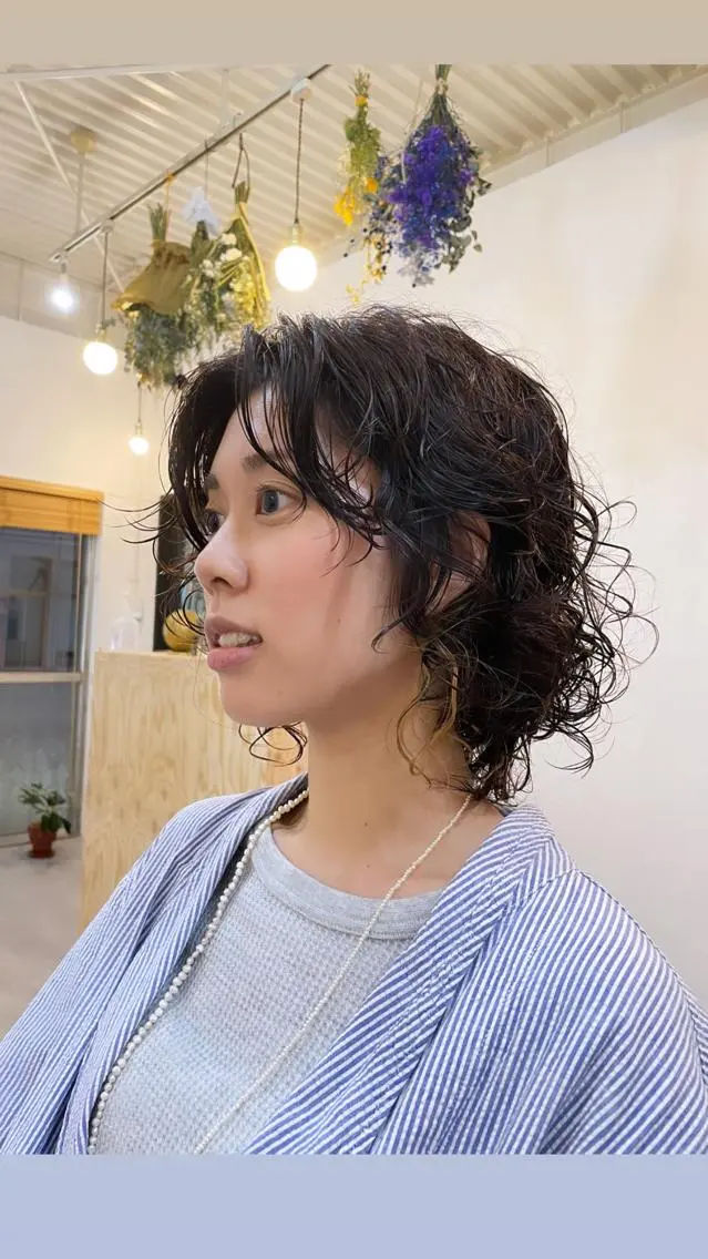 ミディアム パーマ 大西 祐輔のヘアスタイル