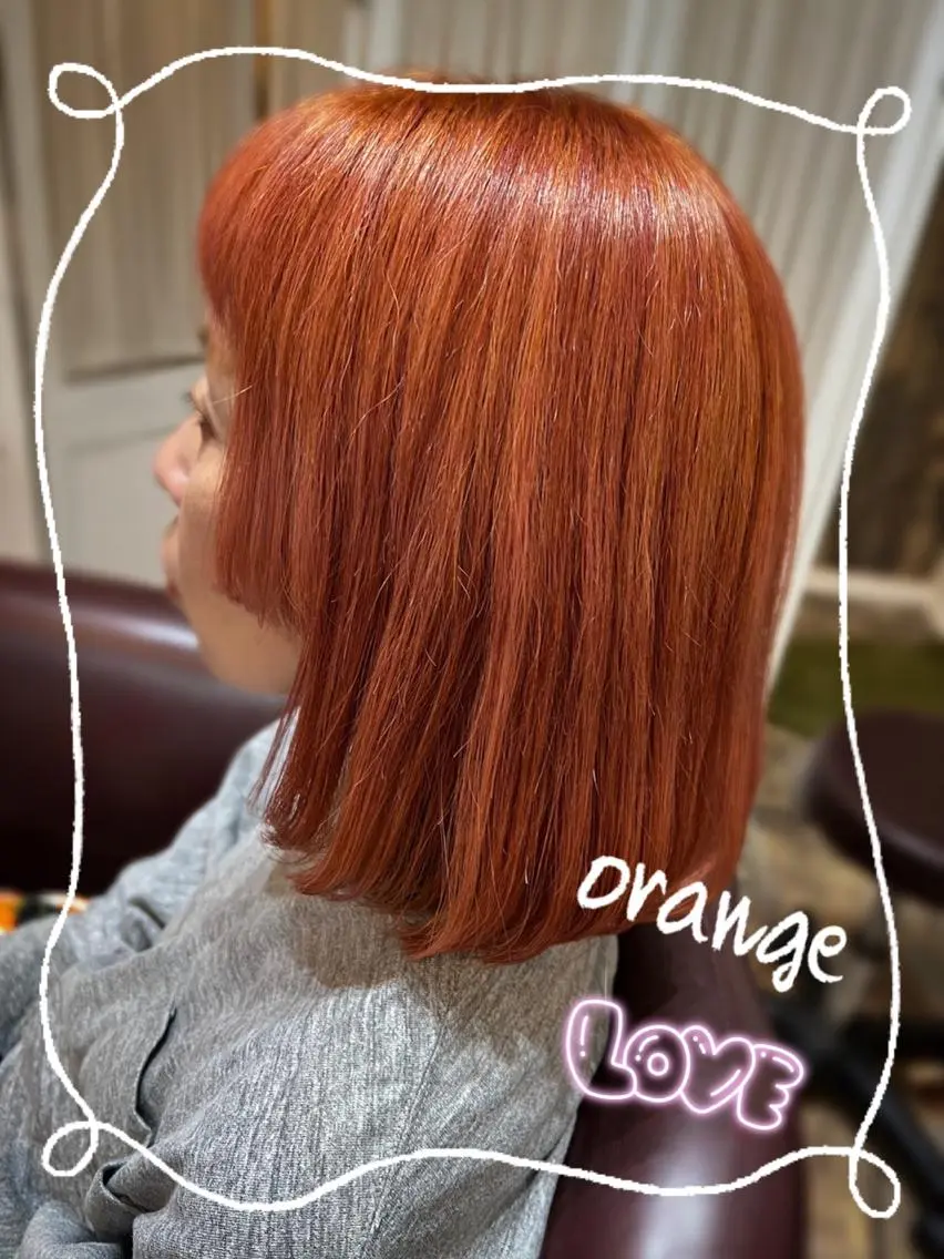 セミロング カラー カット ヘアカラー トリートメント みやもと まなみのヘアスタイル