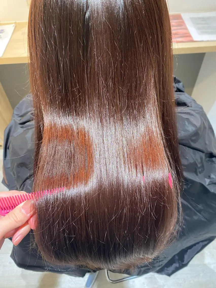 ロング カット ヘアカラー トリートメント ヘッドスパ 髪質改善/オーガニッ クカラー/栞南のヘアスタイル