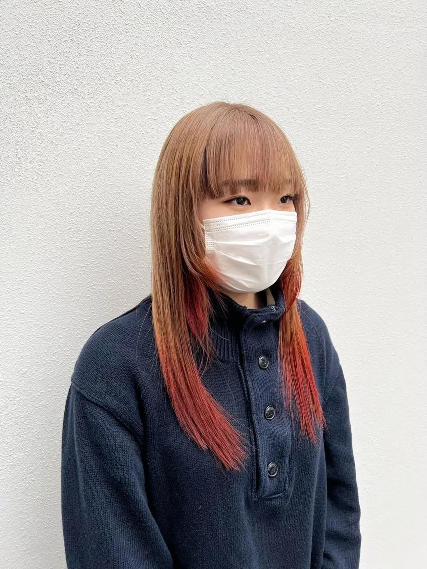 セミロング カラー ブリーチ 「sumi」 AMIのヘアスタイル
