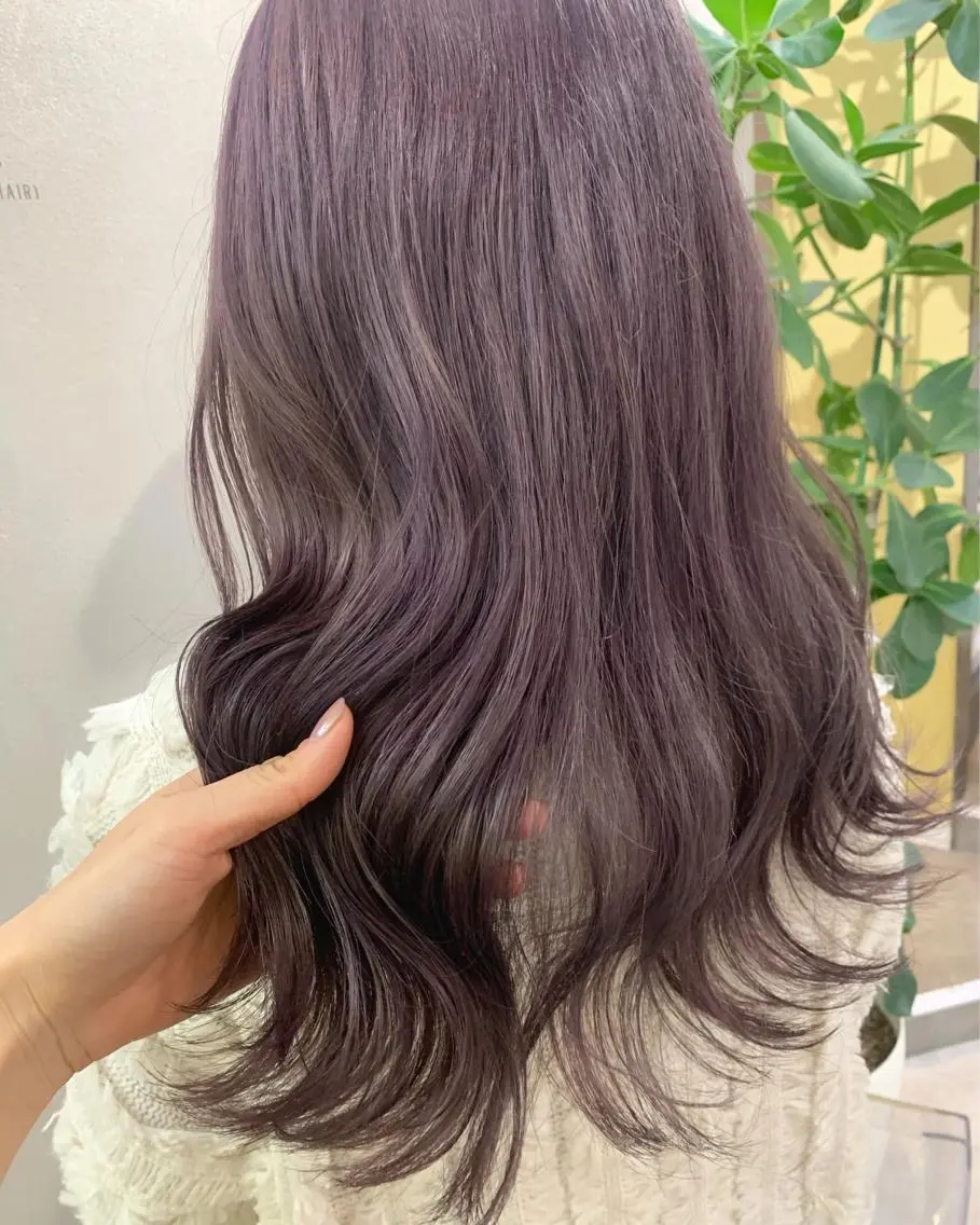 ロング カラー ベージュカラー ラベンダーカラー ラベンダーベージュ カット ヘアカラー トリートメント hubhair レイヤー/透明感のヘアスタイル