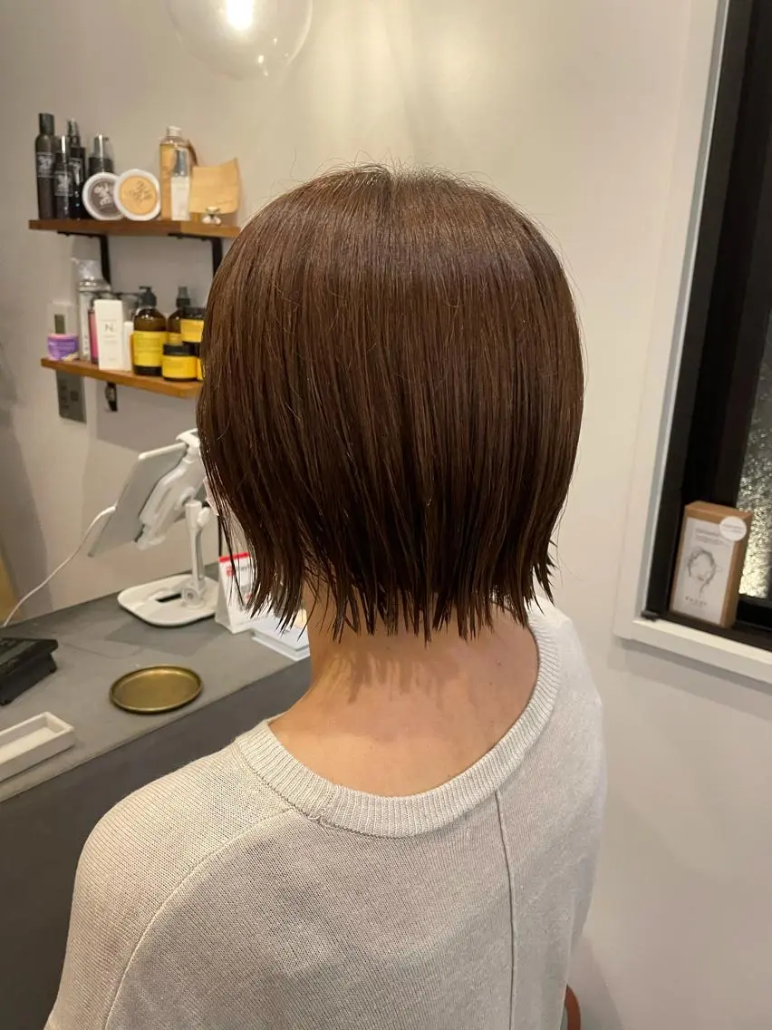 ショート カラー やまさきえりこ ニュアンスパーマのヘアスタイル