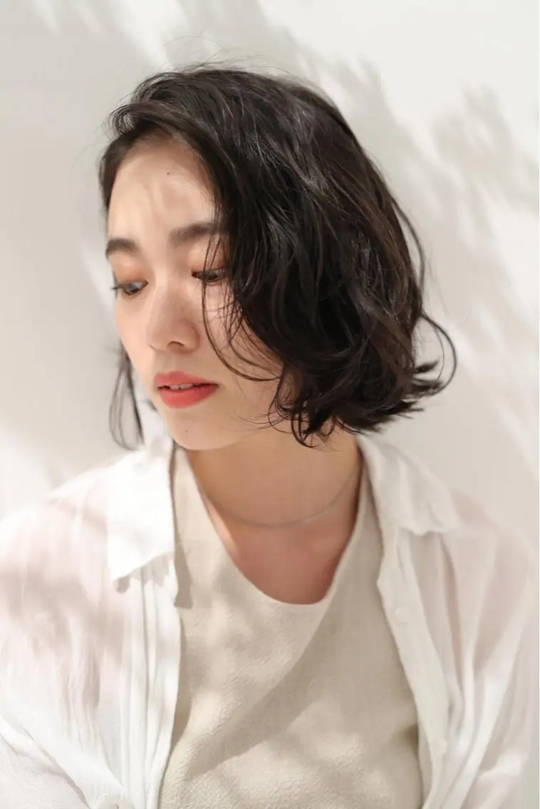 ミディアム レイヤー/艶髪カラー 森本くるみのヘアスタイル