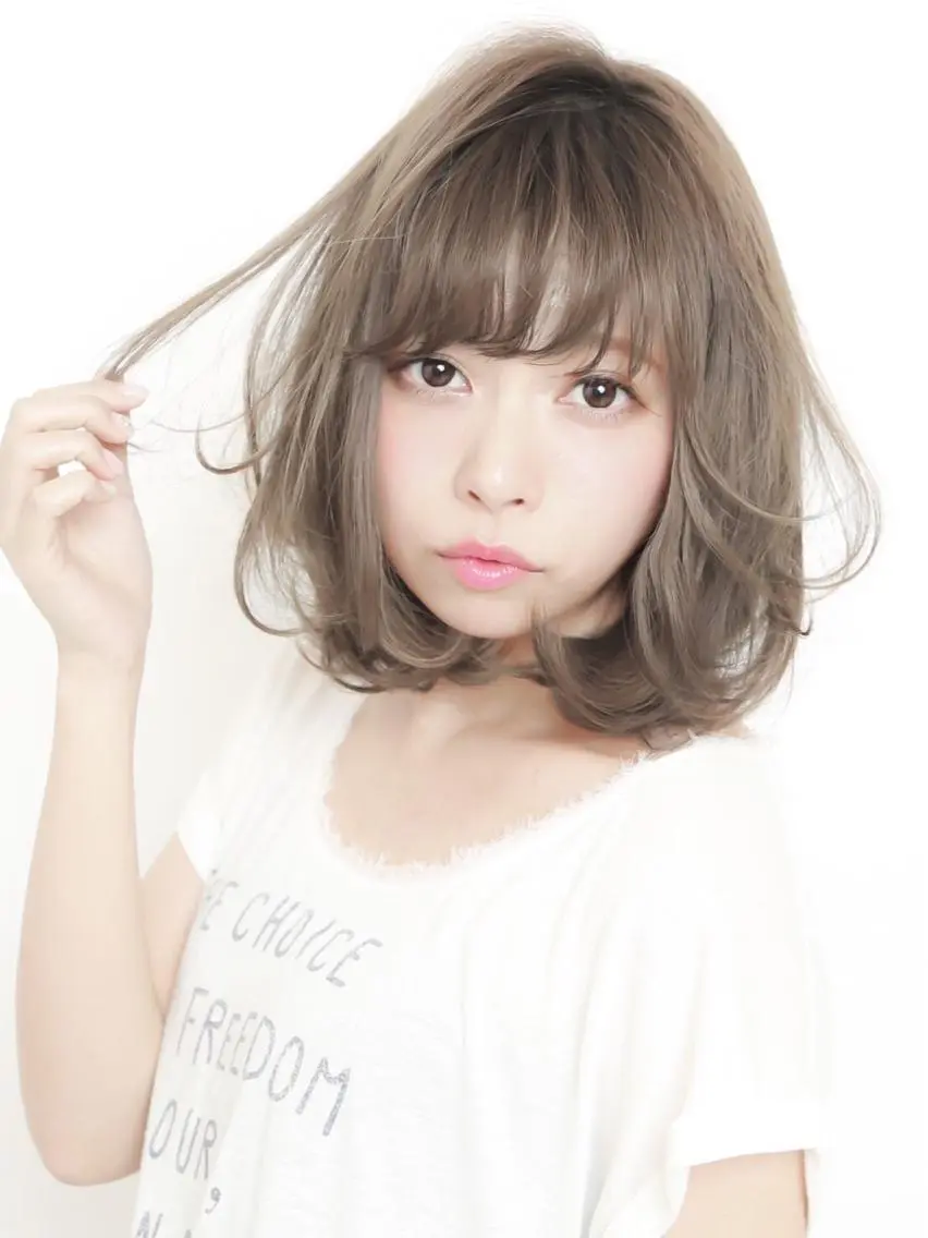 ショート カラー ヘアアレンジ フェザーパーマ/ ダブルカラー/藤田のヘアスタイル