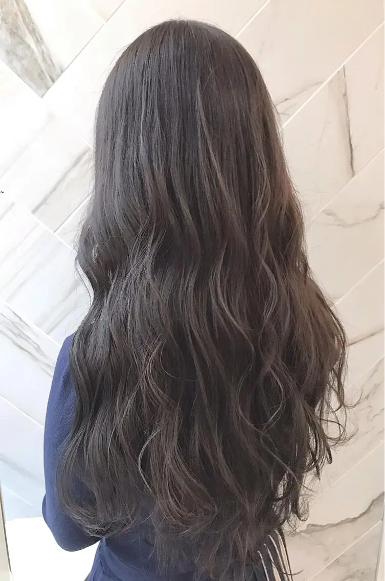 ロング カラー ダークグレー イエローカラー 上條 航平のヘアスタイル