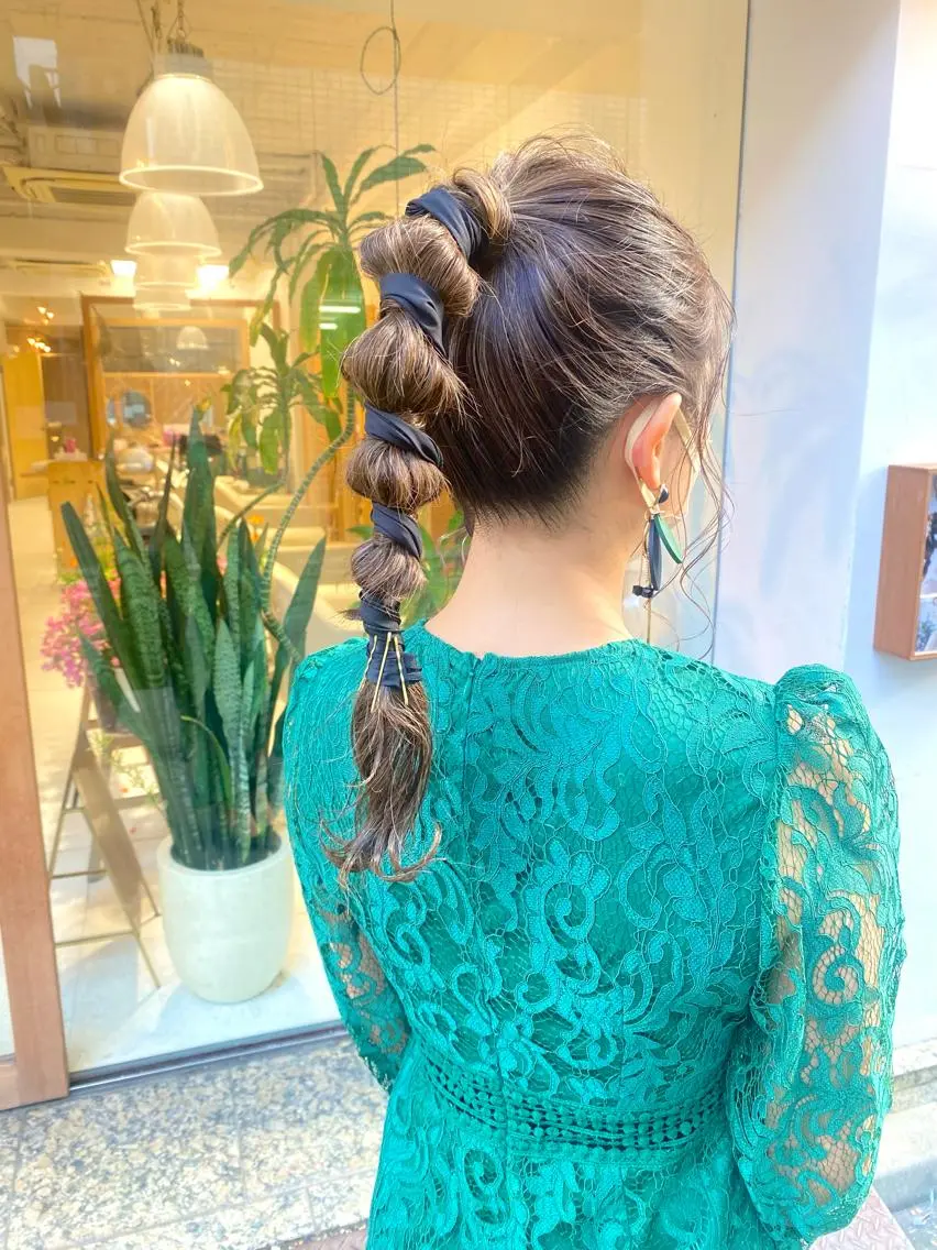 ヘアアレンジ ヘアセット 安永 涼のヘアスタイル