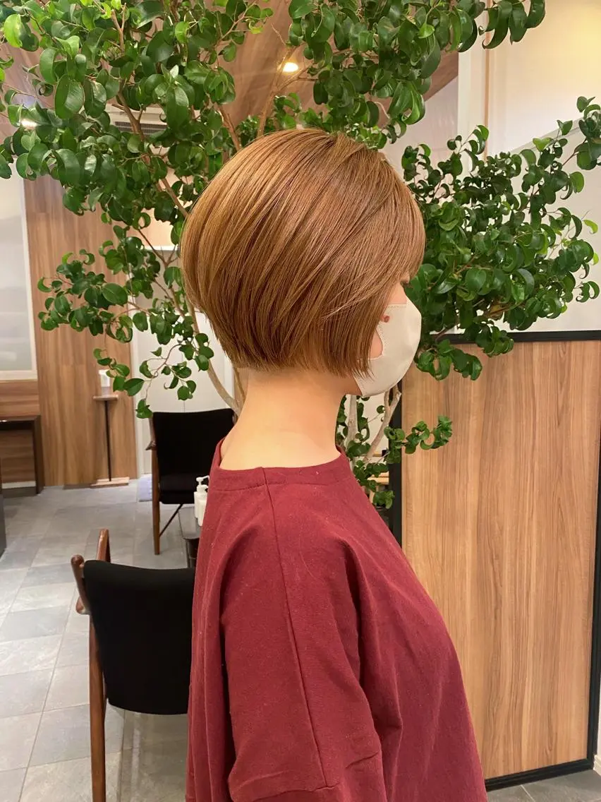 ショート カラー パーマ ショートボブ ボブ ショートヘア 🍃服部 雅哉🍃銀座◎のヘアスタイル