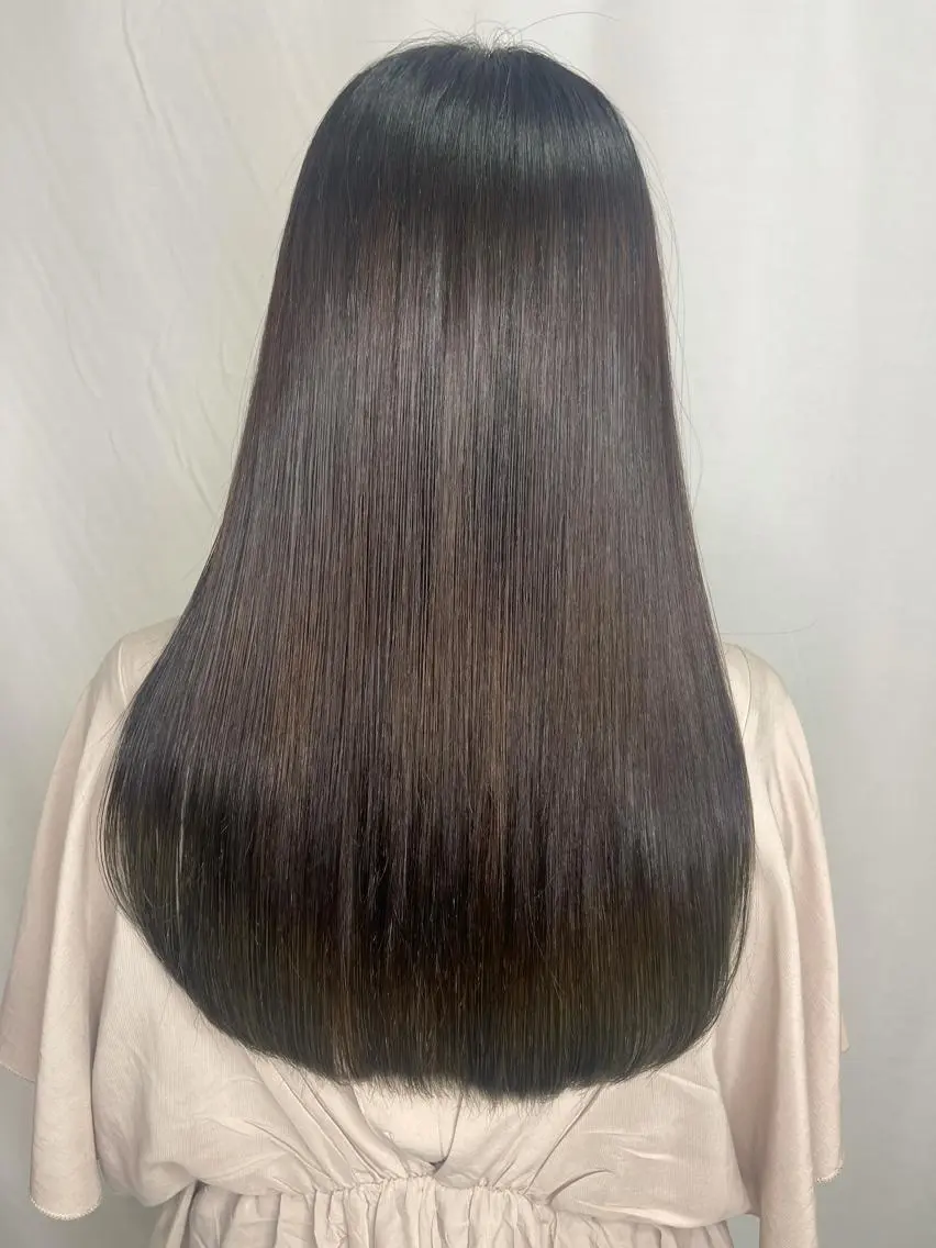 ロング パーマ カット 縮毛矯正 髪質改善/縮毛矯正 /レイヤーカット岡部のヘアスタイル