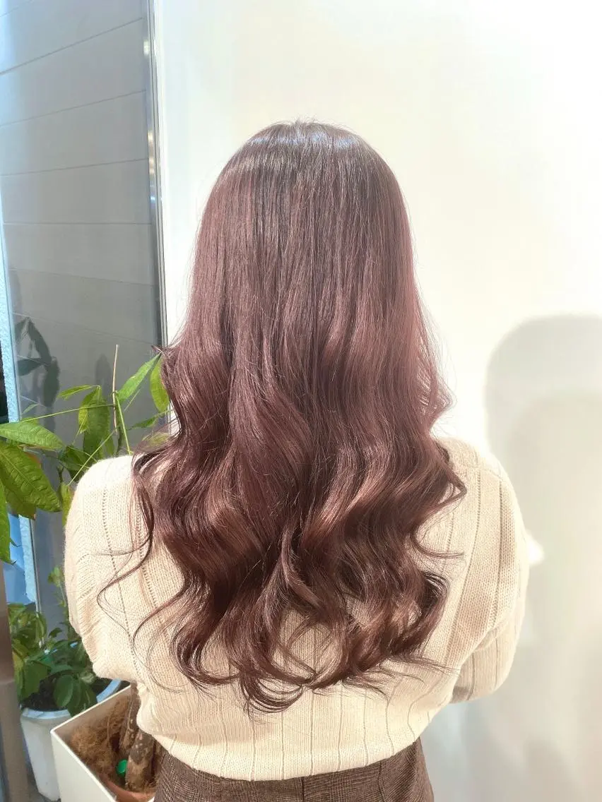 カラー ダブルカラー ラベンダーカラー ラベンダーピンク ピンクカラー 🎀暖色/オリーブ カラー🎀seinaのヘアスタイル