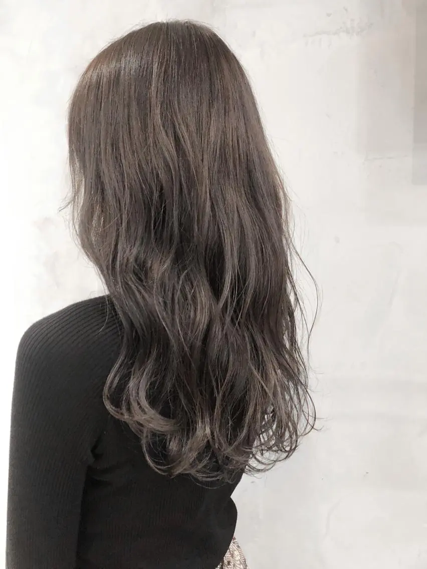 セミロング カラー パーマ ヘアアレンジ ワンレンボブ シールエクステ ベージュカラー 透明感カラー ダブルカラー ブリーチカラー🔥 パーマ【佐々木凌平】のヘアスタイル