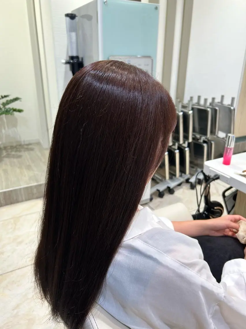 ロング カラー ブリーチ ブリーチなしカラー ヘアカラー ヘッドスパ 透明感カラー/ヘアア レンジ/はるか🤍のヘアスタイル