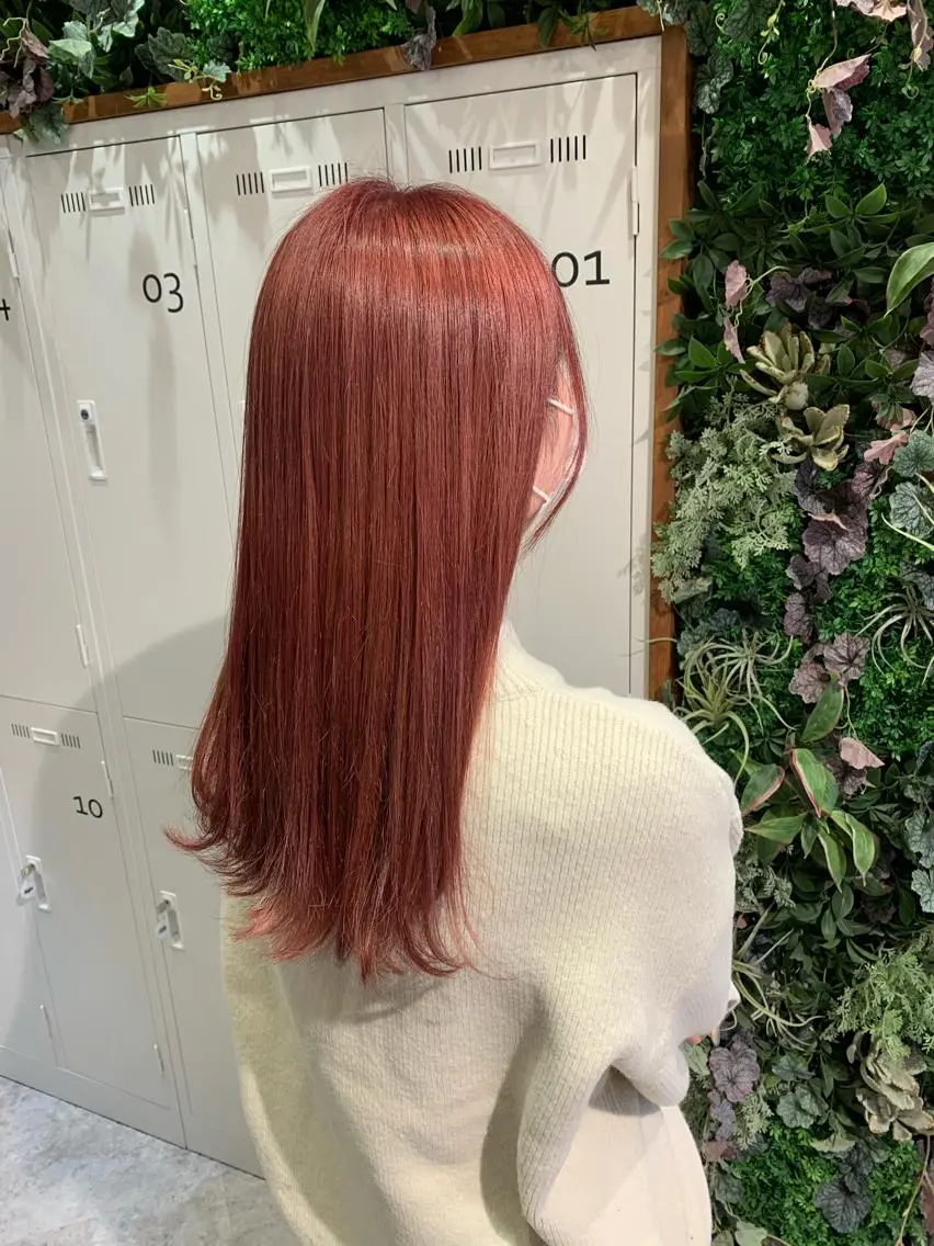 ロング カラー アッシュ ピンクカラー ピンクアッシュ 髪質改善/白髪ぼかし KENTAのヘアスタイル