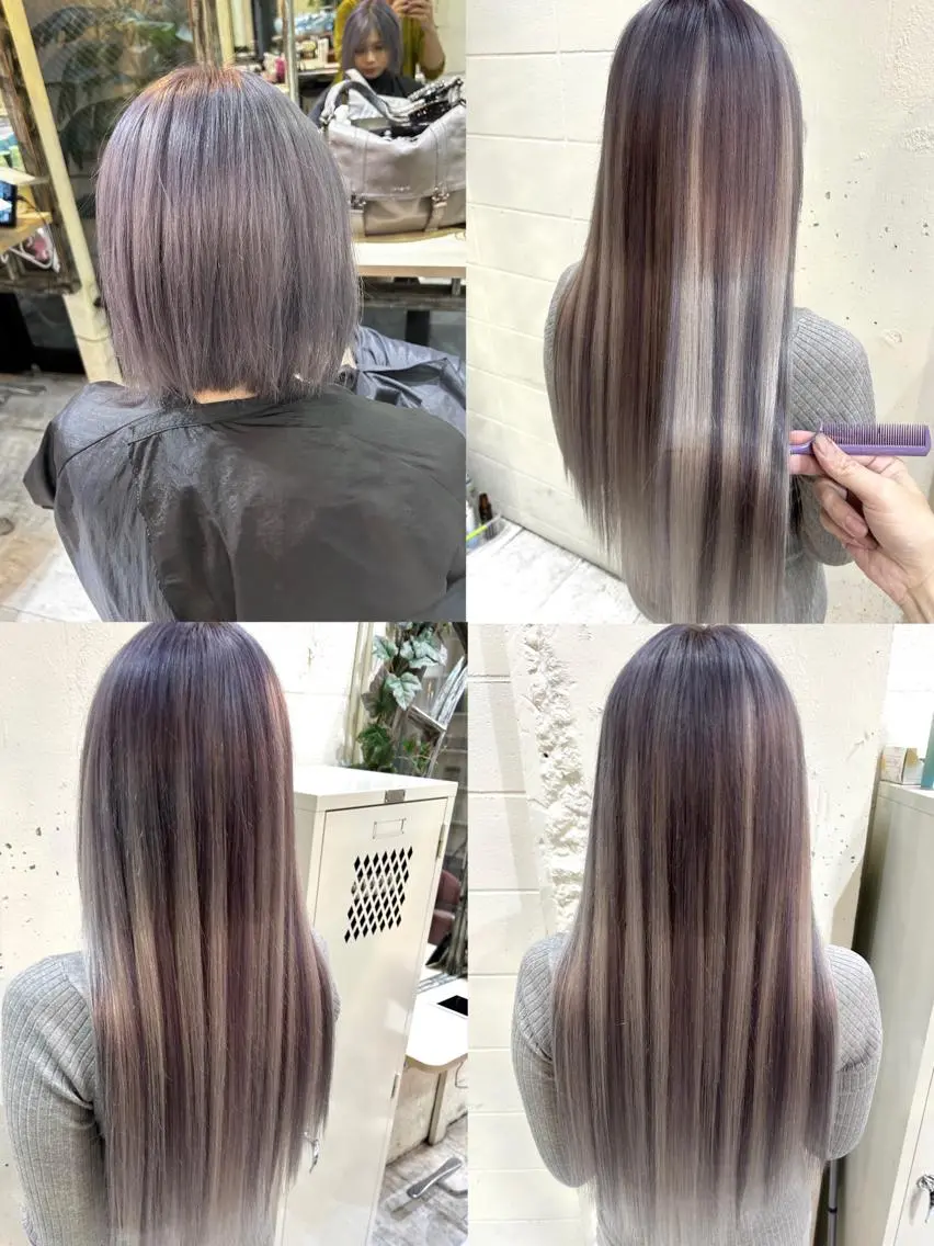 ロング カラー カット ヘアカラー トリートメント エクステ ササ キのヘアスタイル