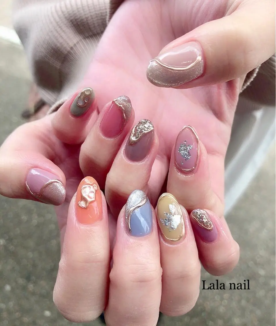ネイル ニュアンスネイル 冬ネイル Lala nailのネイルデザイン