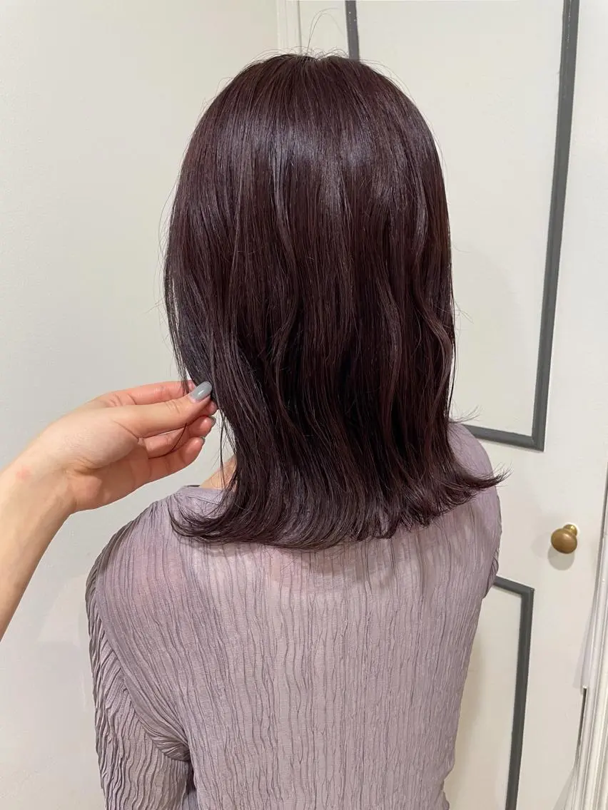 セミロング カラー ラベンダーカラー . AYUKAのヘアスタイル