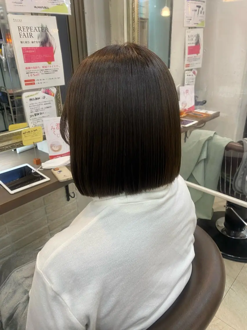 ショート カラー パーマ ヘアアレンジ ボブ kame｜レイヤー / 似合わせ顔周りのヘアスタイル