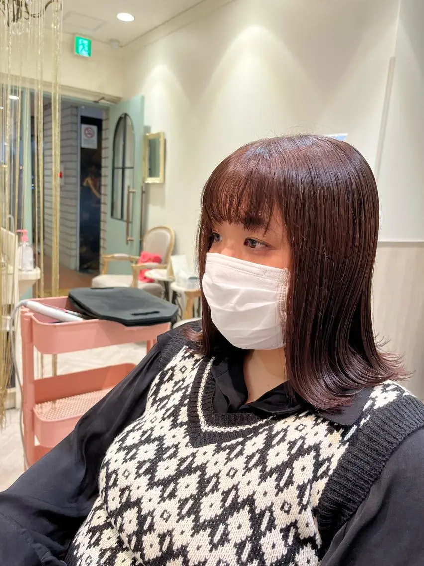 ミディアム カラー カット ヘアカラー MYA 🤍kanaのヘアスタイル