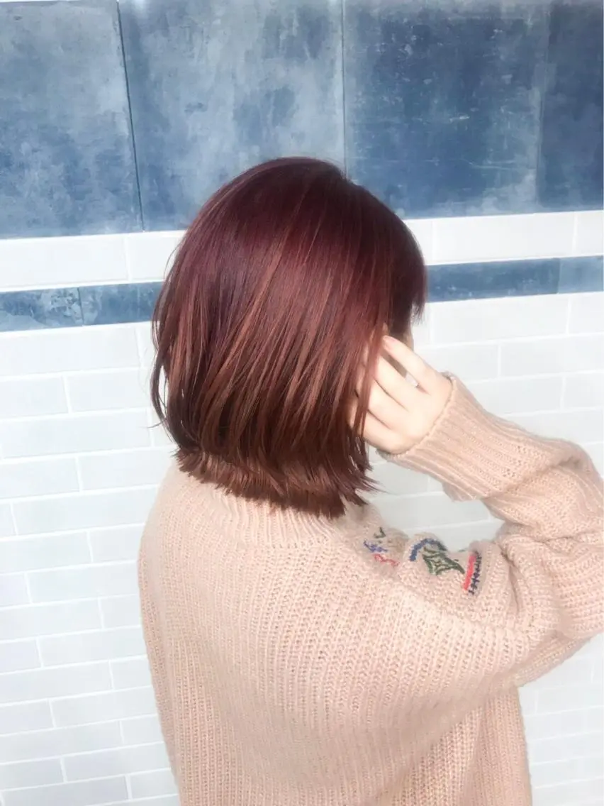 ショート カラー ブリーチ イルミナカラー ピンクカラー カット ヘアカラー トリートメント ❤️Ruminate 日暮里店❤️のヘアスタイル