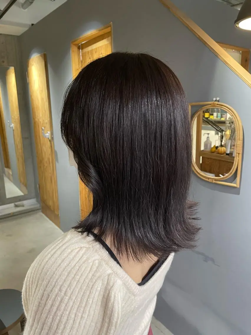 ミディアム カラー ヘアアレンジ ラベンダーカラー CEINE loq ‪🍒なつきのヘアスタイル