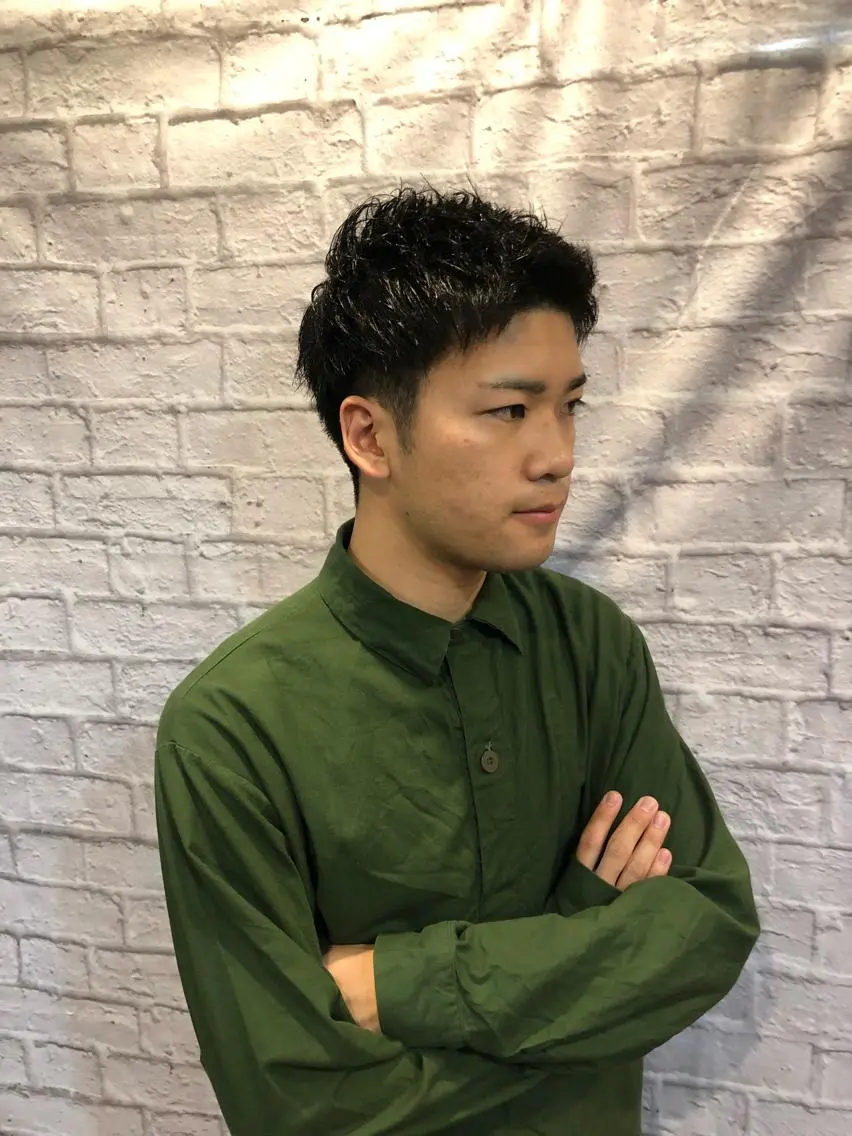 ショート カット パーマ ヘアセット 赤坂barber 古澤慶一郎【モテ髪】のヘアスタイル